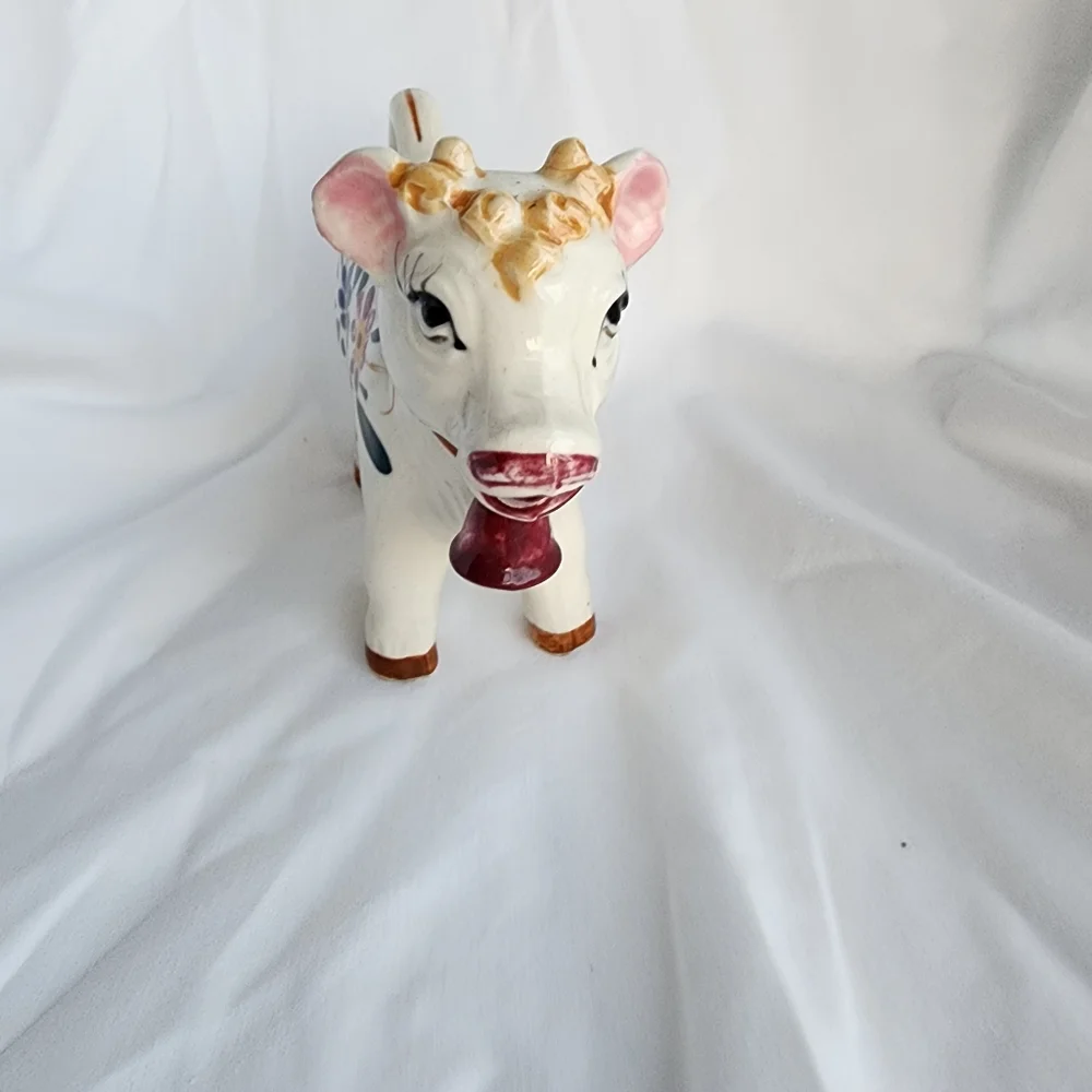 Royal Japan Vintage Cow Creamer or Planter Handpainted with spout
